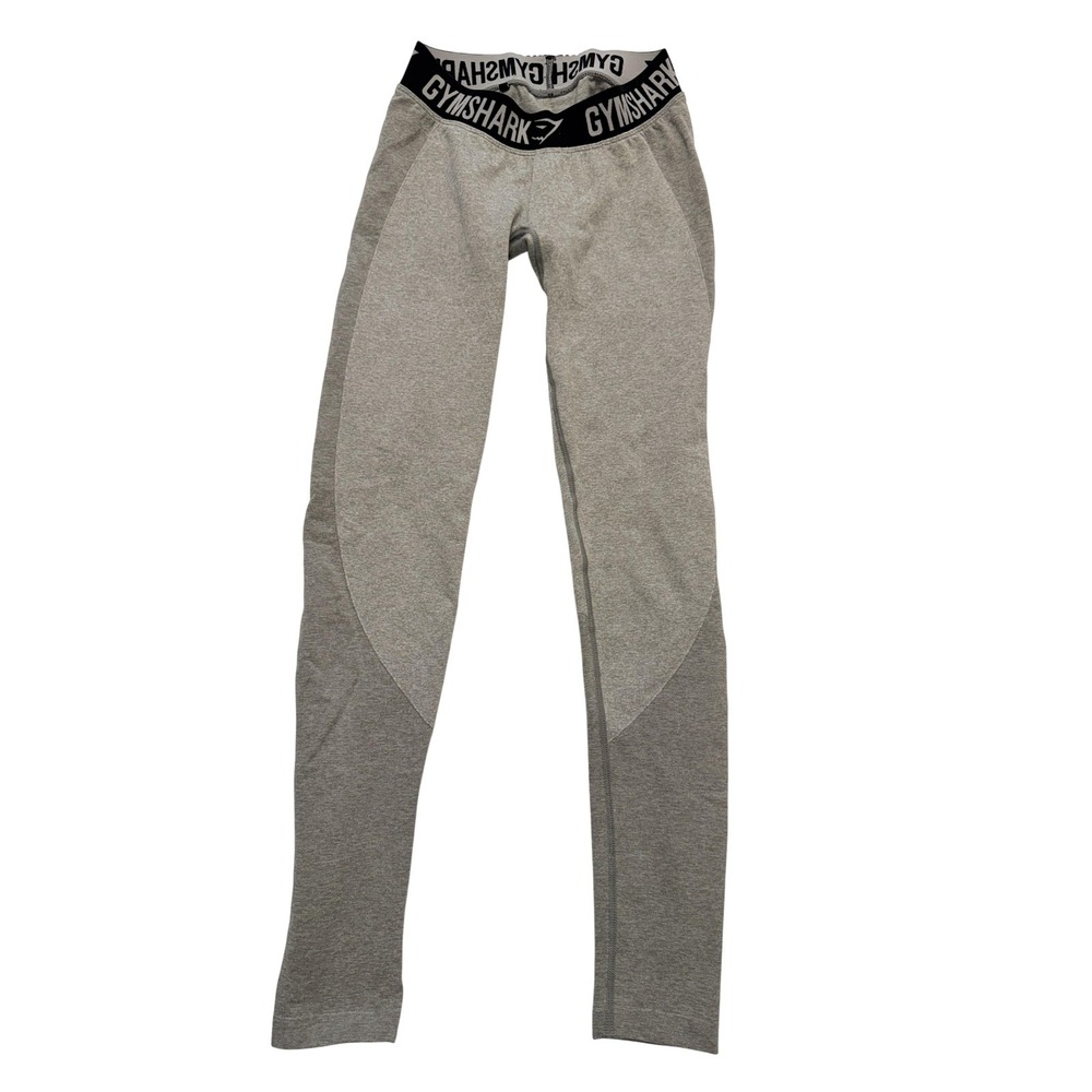 Gymshark‎ Leggings Womens XS Gray Compression Knit Elastic Waist Activewear